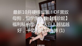 最新10月硬核媚黑！OF黑奴母狗，留学生伪娘【魏珍妮】福利私拍①，黑人白人越猛越好，一菊双屌3P肉搏 (1)