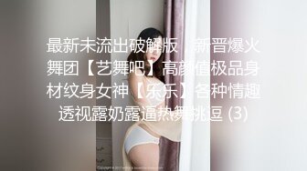 最新未流出破解版，新晋爆火舞团【艺舞吧】高颜值极品身材纹身女神【乐乐】各种情趣透视露奶露逼热舞挑逗 (3)