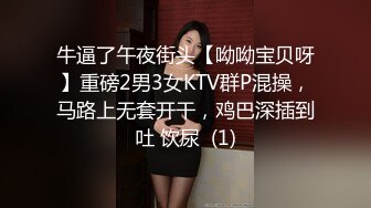 牛逼了午夜街头【呦呦宝贝呀】重磅2男3女KTV群P混操，马路上无套开干，鸡巴深插到吐 饮尿  (1)