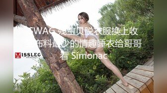 SWAG 残宝贝脱衣服换上收到布料最少的情趣睡衣给哥哥看 Simonac