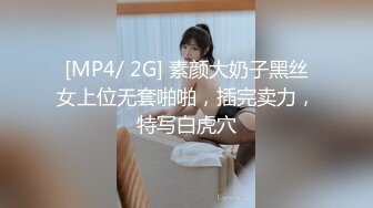 [MP4/ 2G] 素颜大奶子黑丝女上位无套啪啪，插完卖力，特写白虎穴